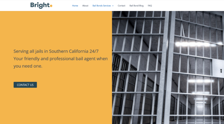 Bright Bail Bonds website, a Local Blitz web design project
