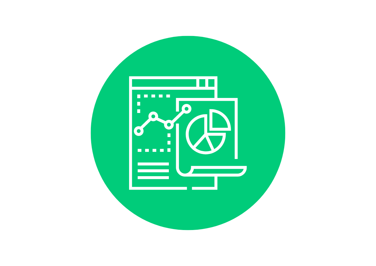 Data analytics charts icon