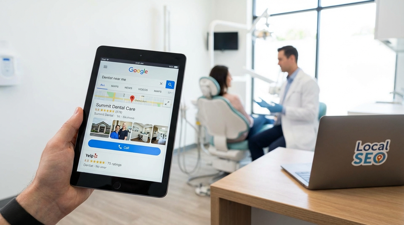 Boost dental practice visibility with Google Business Profile optimization. Get found on Google Maps & Yelp.
