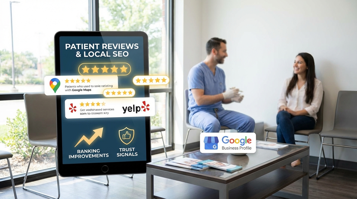 Patient reviews on Google Maps & Yelp build trust, improve Google Business Profile ranking.