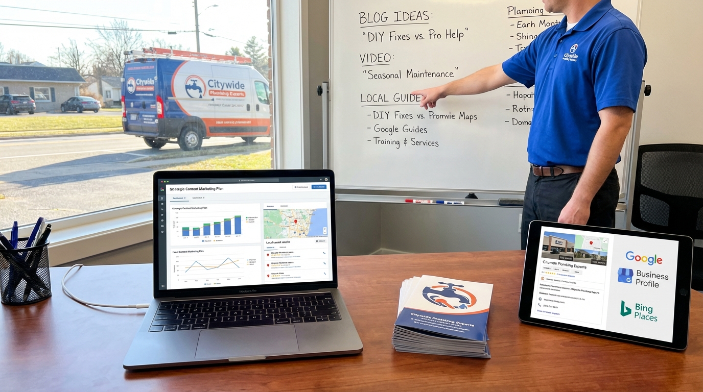 Strategic Content Marketing expands organic search reach via Google Business Profile, Bing Places, Apple Maps listings.