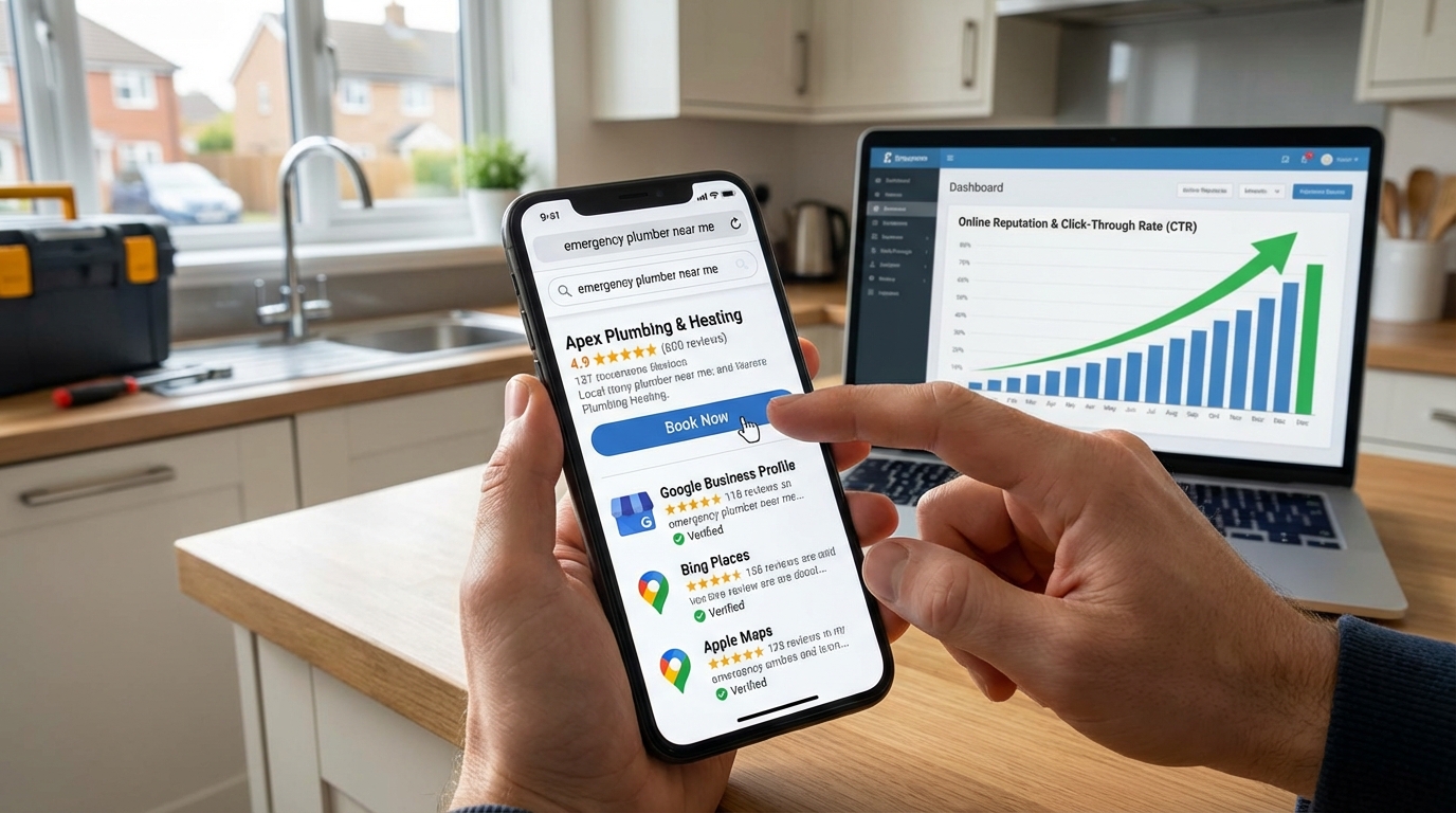 ORM boosts click-through rates on Google Business Profile, Bing Places, Apple Maps.