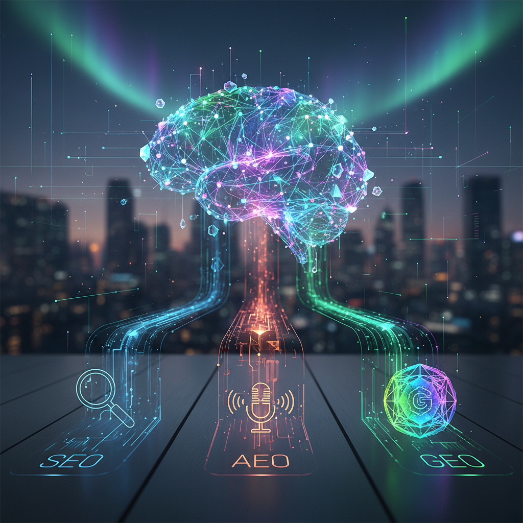 GEO vs SEO vs AEO: Generative Engine Optimization explained. AI marketing.