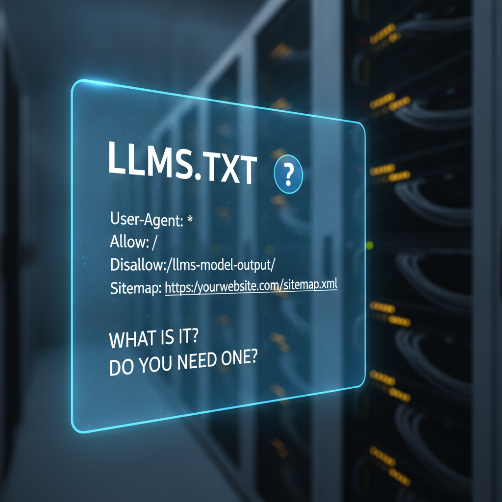Professional illustration of What Is an llms.txt File and Does Your Website Need One?