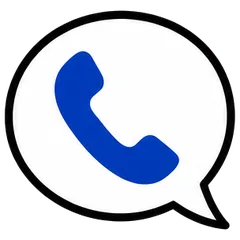 Phone in a speech bubble icon