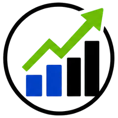 Rising bar chart icon