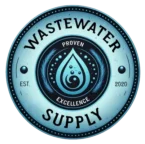 Wastewater Supply logo with blue water drop seal, established 2020
